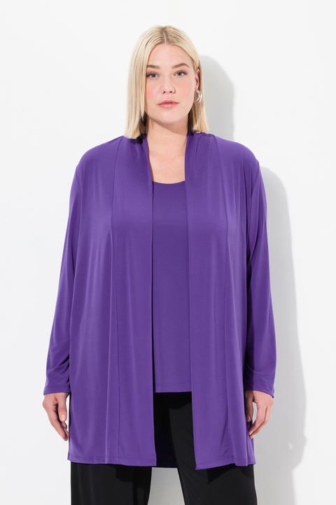 Produktbild Ulla Popken Jerseyjacke, offene Form, V-Ausschnitt (58)