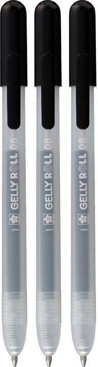 Actual product image Sakura Gelly Roll Retractable Classic Gelschreiber transparent 0,4 mm, Schreibfarbe: schwarz, 3 St. (3x)