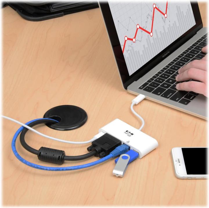 Actual product image Eaton Tripp Lite Series U444-06N-VGU-C - USB Type-C - VGA (D-Sub) - Male - Female - USB - 1920 x 10 (USB-C)