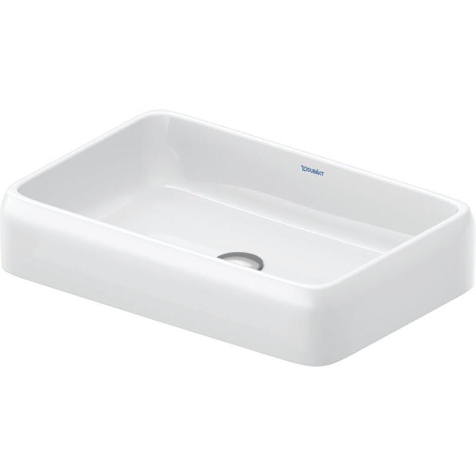 Duravit, Waschbecken, Qatego Aufsatzbecken, 600x400mm, ohne Überlauf, geschliffen, Soft Edge, rechteckig, 238360 (400 mm...