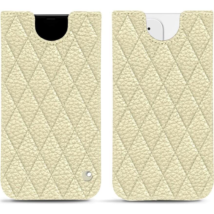 Noreve Lederschutzhülle (Apple iPhone 12), Smartphone Hülle, Weiss