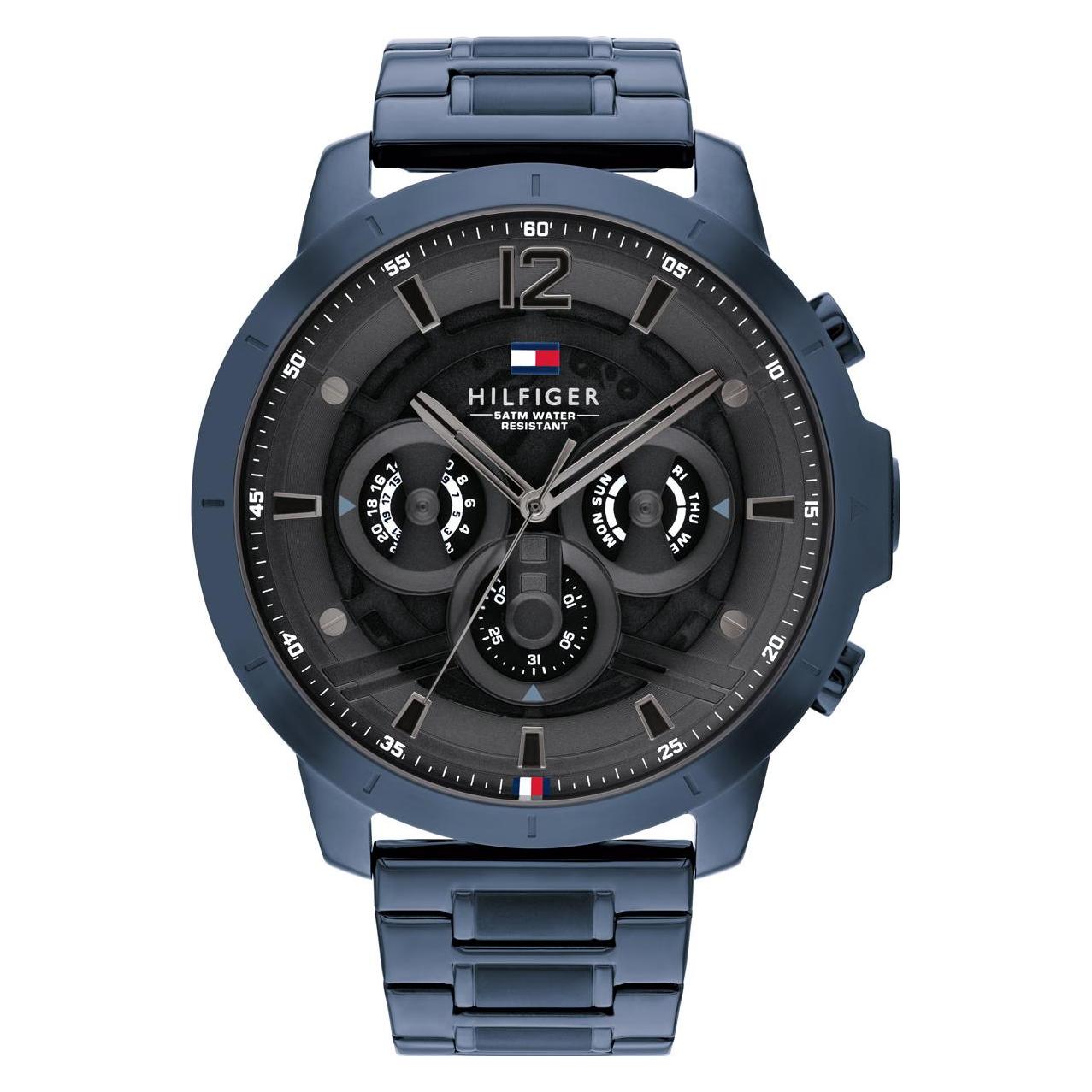 Tommy Hilfiger, Armbanduhr, Luca, Blau, (Analoguhr, 50 mm)