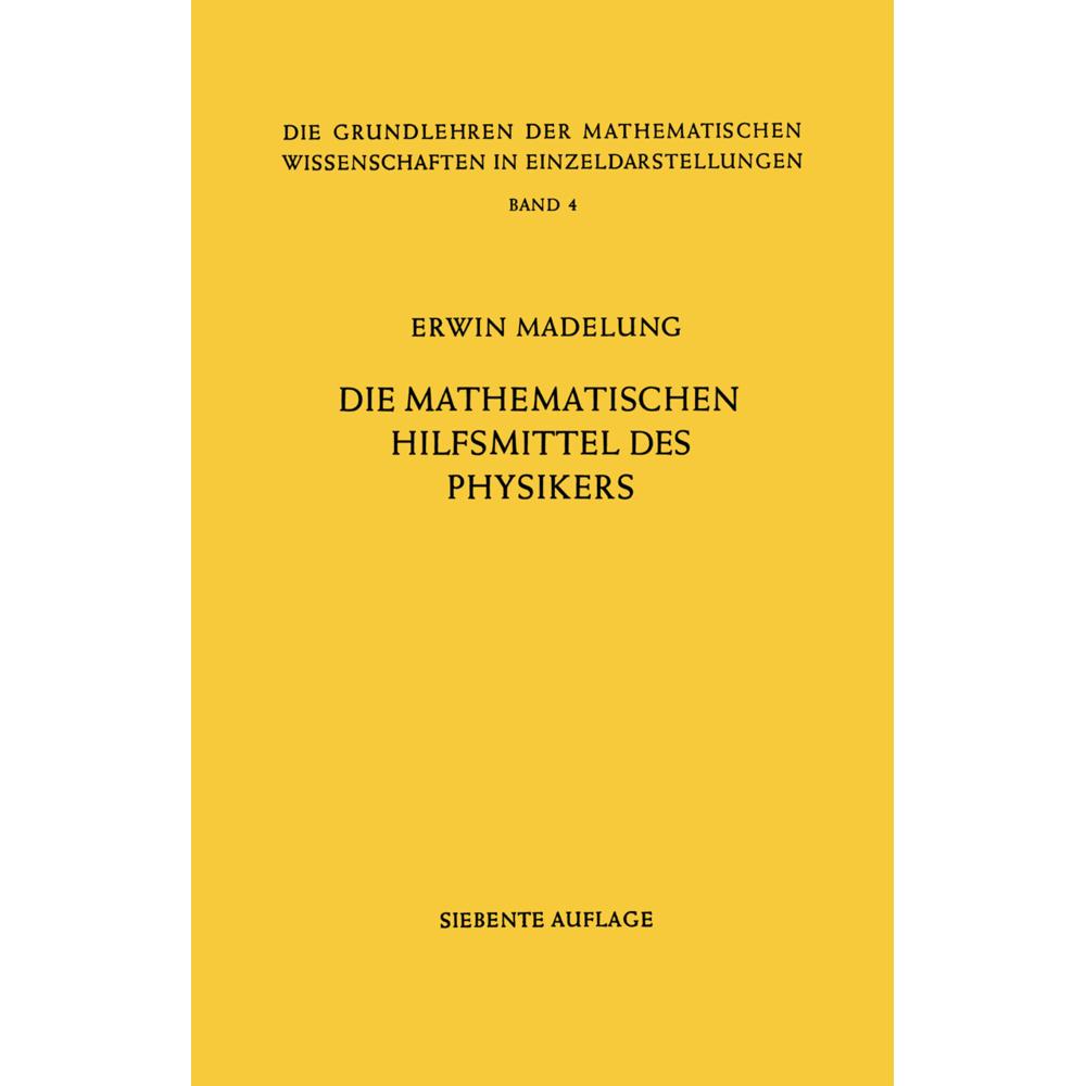 Die Mathematischen Hilfsmittel des Physikers, Fachbücher