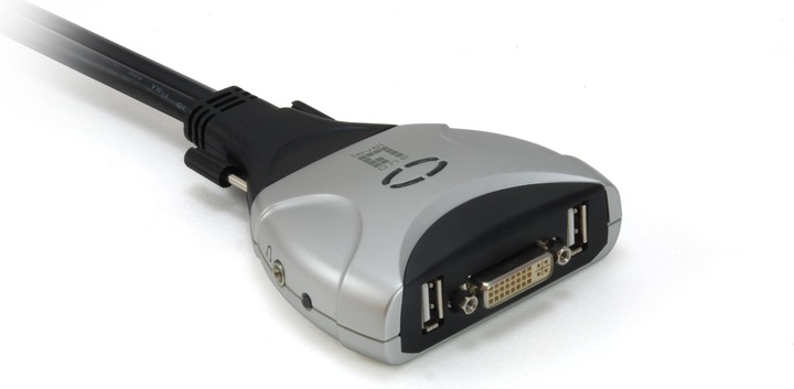 Image du produit LevelOne KVM-0260 Commutateur KVM DVI avec câble audio/USB