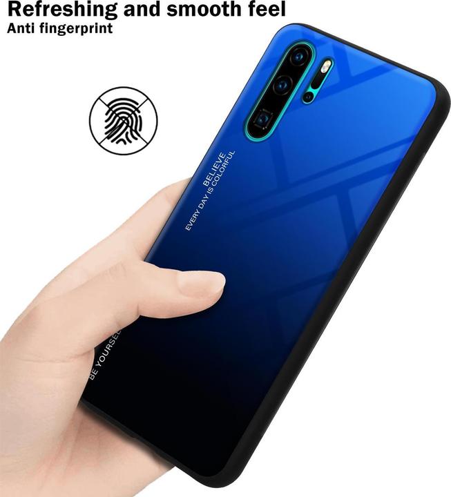 Actual product image Cadorabo TPU 2 colors glass cover (Huawei P30 Pro)
