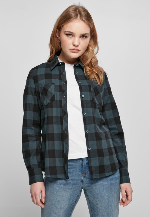 Produktbild Urban Classics Ladies Turnup Checked Flanell Shirt (L)