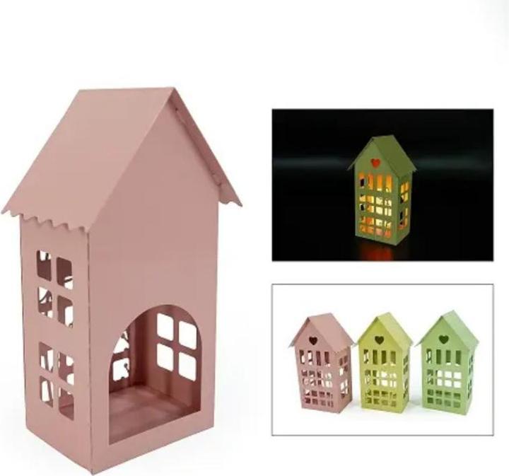 Produktbild Noor Laterne PASTEL Metall 3Farben sort.