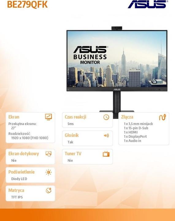 Image du produit ASUS BE279QFK (1920 x 1080 pixels, 27")