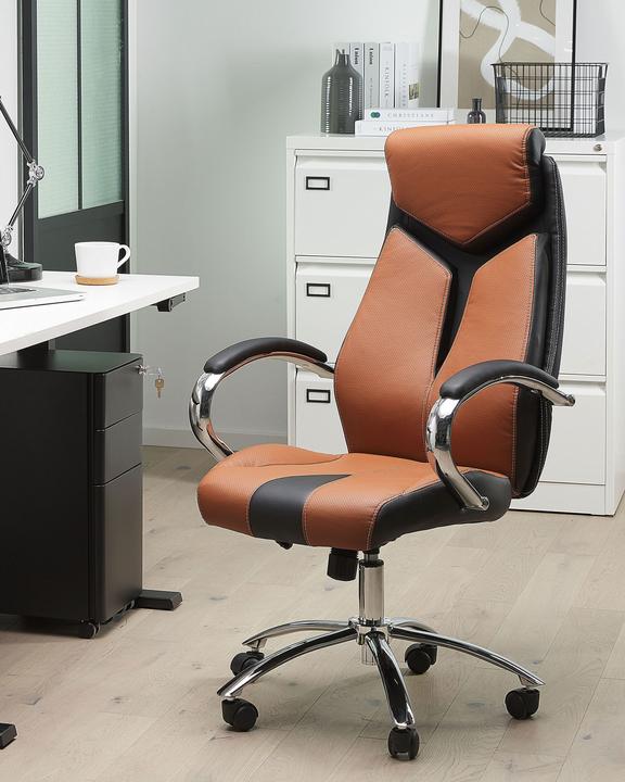 Actual product image Beliani Office chair brown height-adjustable FORMULA 1 (49 - 59 cm)