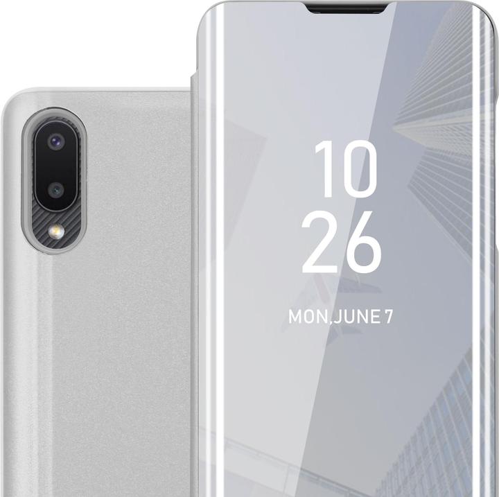 Actual product image Cadorabo Book Smart View Mirror Cover (Samsung Galaxy M02, Samsung Galaxy A02)