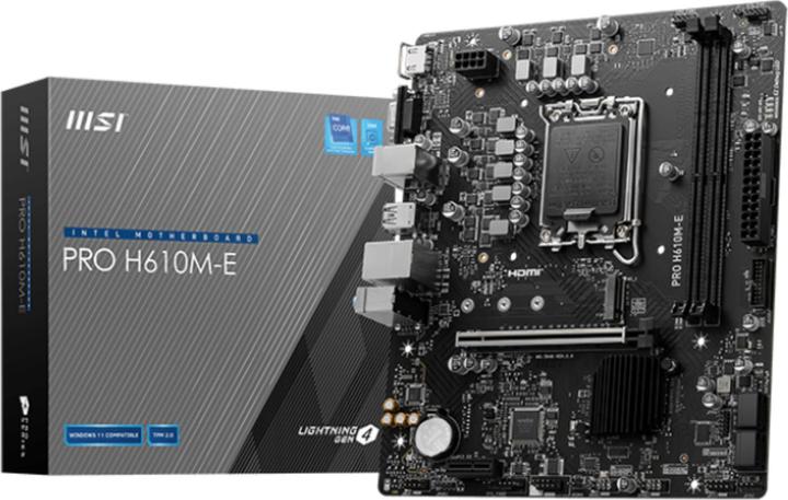 Produktbild MSI PRO H610M-E (LGA 1700, Intel H610, mATX)