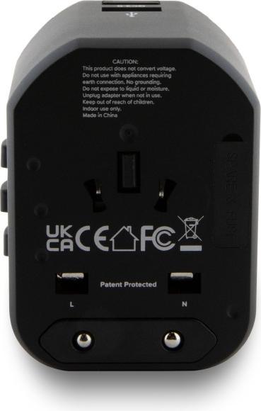 Produktbild Tumi TUTA20WMSLK travel adapter 20W USB-C / 2xUSB-A black (USB-C, 3 Ports)