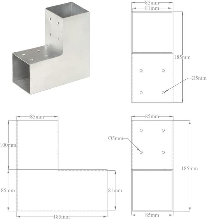 Produktbild vidaXL Pfostenverbinder