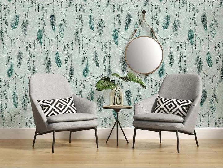 Architects Paper Atelier 47 Boho Feather with feathers (400 x 270 cm)