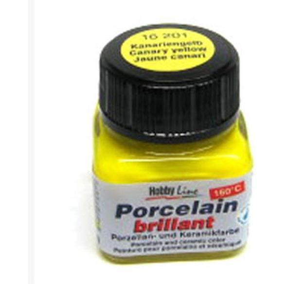 Kreul, Künstlerfarbe + Bastelfarbe, Glass & Porcelain Classic, Porzellan- und Glasfarbe (Kanariengelb, 20 ml)