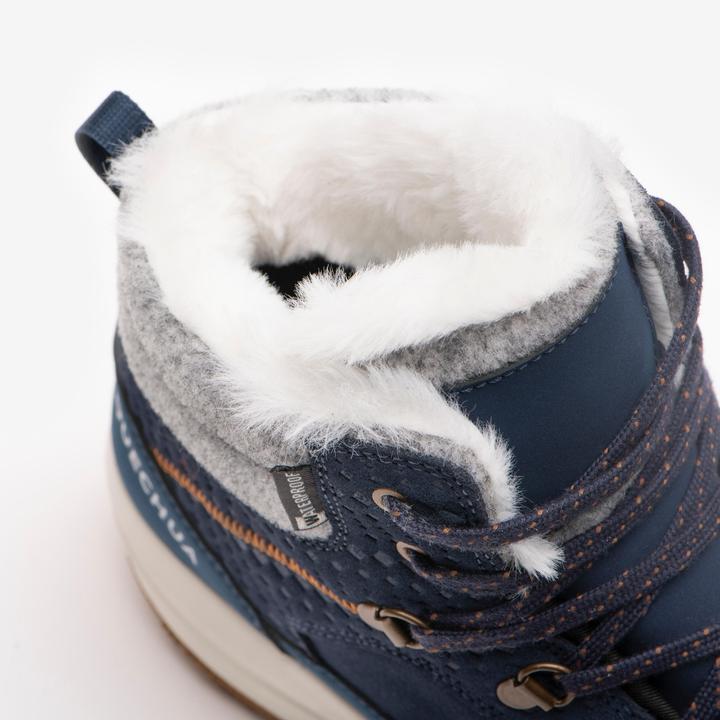 Actual product image Quechua Winter shoes ladies half high leather warm waterproof winter hiking - SH900 (37)