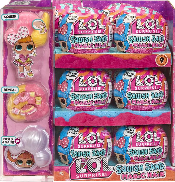 Actual product image MGA L.O.L. Surprise! Squish Sand Magic Hair Tots Asst in PDQ