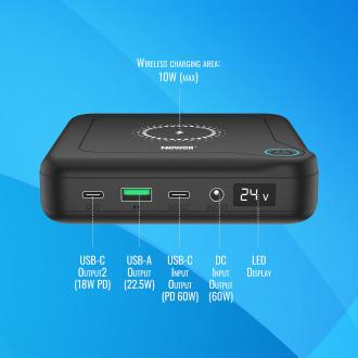 Produktbild Newell Powerbank GP12 24000 mAh Schwarz (24000 mAh, 60 W, 88.80 Wh)