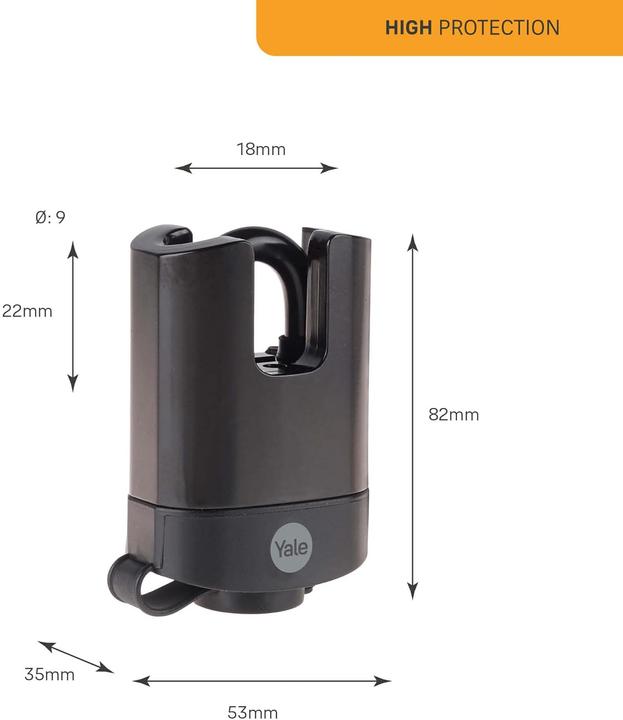 Actual product image Yale Y221B/52/125/1 Padlock Conventional Padlock