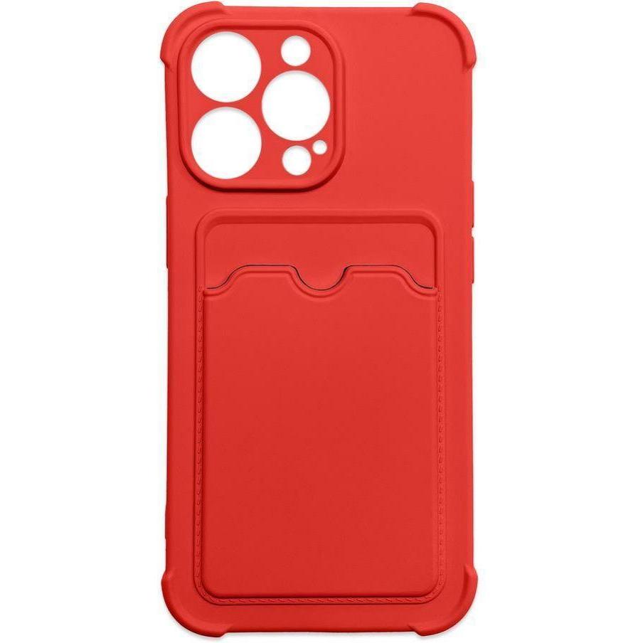 Hurtel Card Armor Case Pouch Cover For Samsung Galaxy A32 4G Card Wallet Silicone Armor Cover Air Bag Red (Samsung Galax...