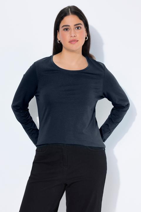 Produktbild Ulla Popken Shirt, Slim, Rundhalsausschnitt, Langarm (50, 52)
