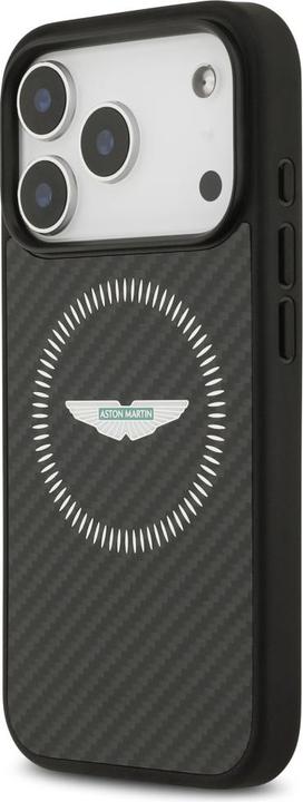 Actual product image Aston Martin Case HC Kevlar Counter Design MagSafe for iPhone 17 Pro black (Apple iPhone 17 Pro)