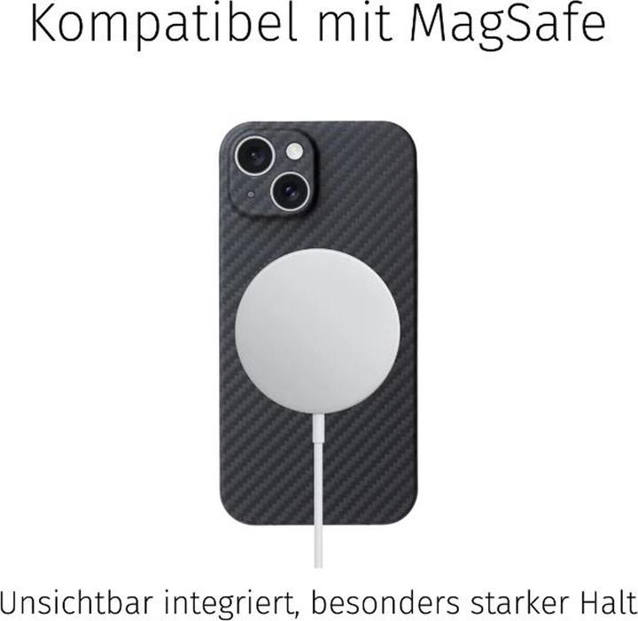 Produktbild Filono MagSafe Backcover aus echtem Carbon Carbon Black (Apple iPhone 16)