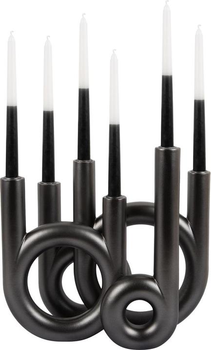 Actual product image present time Kandelaar Rings - Grijs - 35x13.5x32.5cm - Scandinavisch