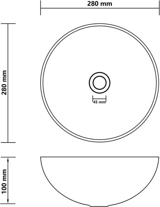 Produktbild VidaXL Waschbecken (280 mm, 280 mm)