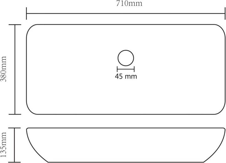 Actual product image vidaXL Waschbecken (380 mm, 710 mm)