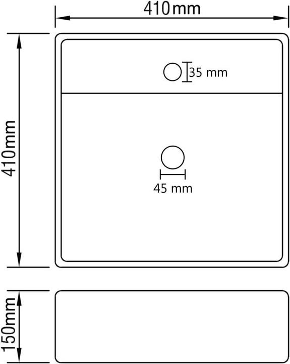 Produktbild VidaXL Waschbecken (410 mm, 410 mm)