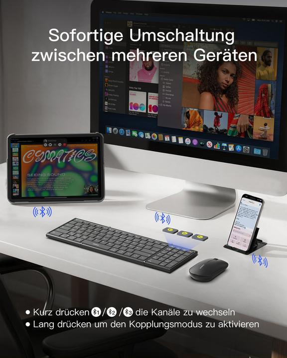 Actual product image Inateck KB602M black (N0158) (DE, Cable)