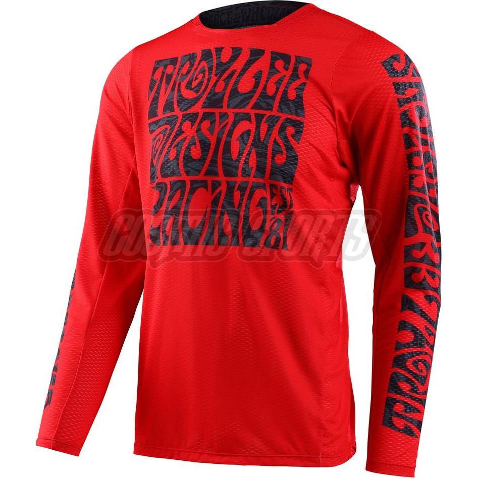 Troy Lee Designs, Herren, Velotrikot, GP Pro Air Jersey, Manic Monday, deep red, XL (XL), Rot, XL