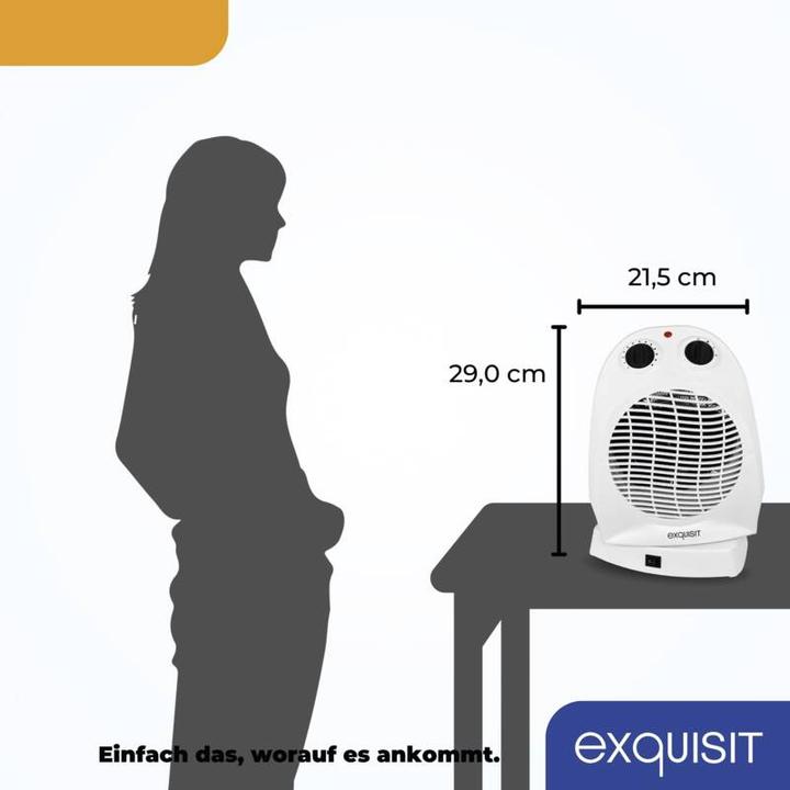 Image du produit GGV Chauffage ventilé HL 32027 we 2 niveaux de chaleur (1000/2000 watts) réglage froid (mode (2000 W)