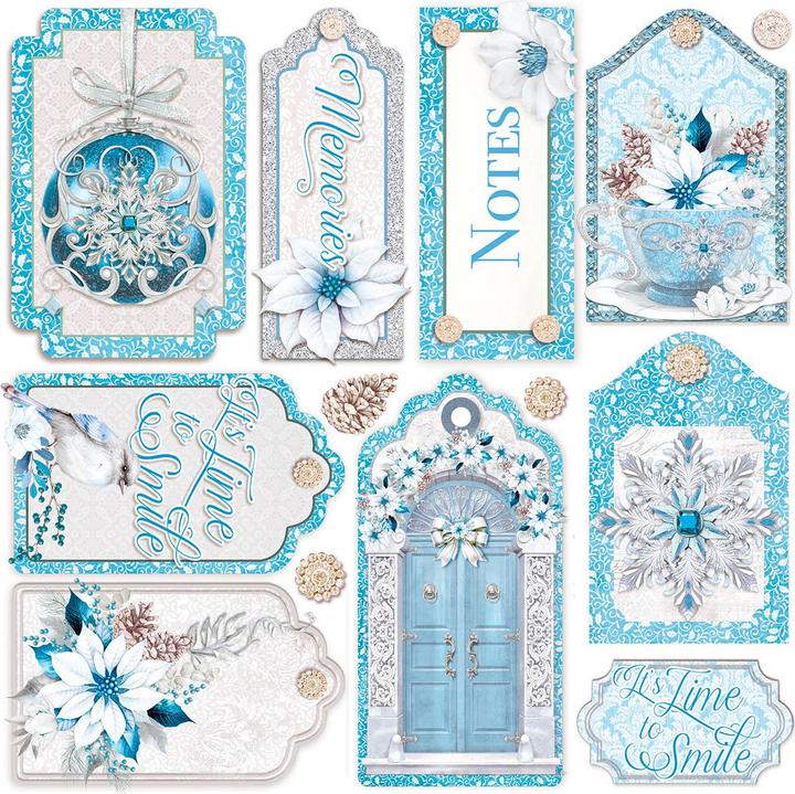 Actual product image Ciao Bella Vellum Paper "Elegance of Blue", 15 x 15 cm, 6 sheets (90 g/m², 6 x)