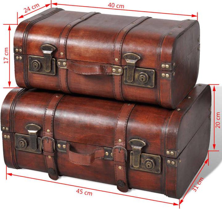 Actual product image vidaXL Aufbewahrungstruhe (31 cm, 2x)