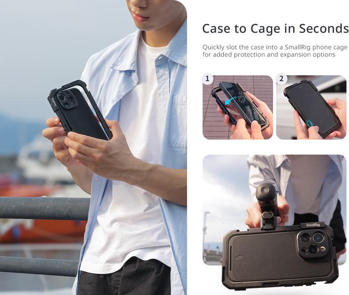 Actual product image SmallRig 4988 FilMov Lightweight Photography Case Kit for iPhone 16 Pro (Cage)