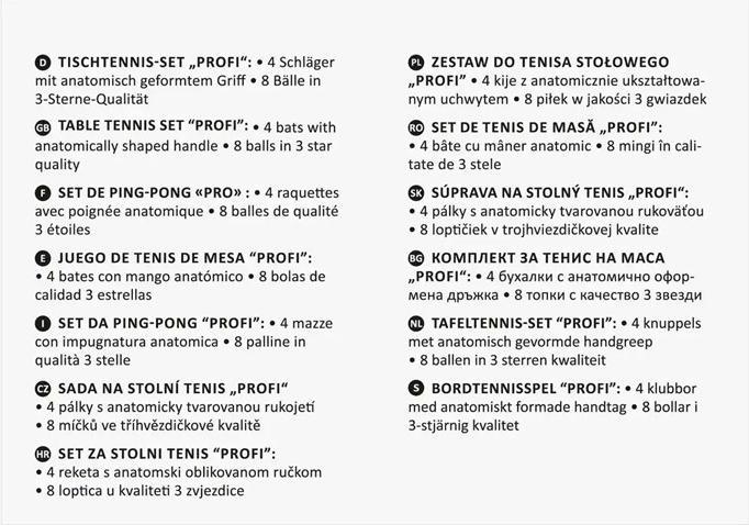 Produktbild Idena Tischtennis-Set Profi 13teilig