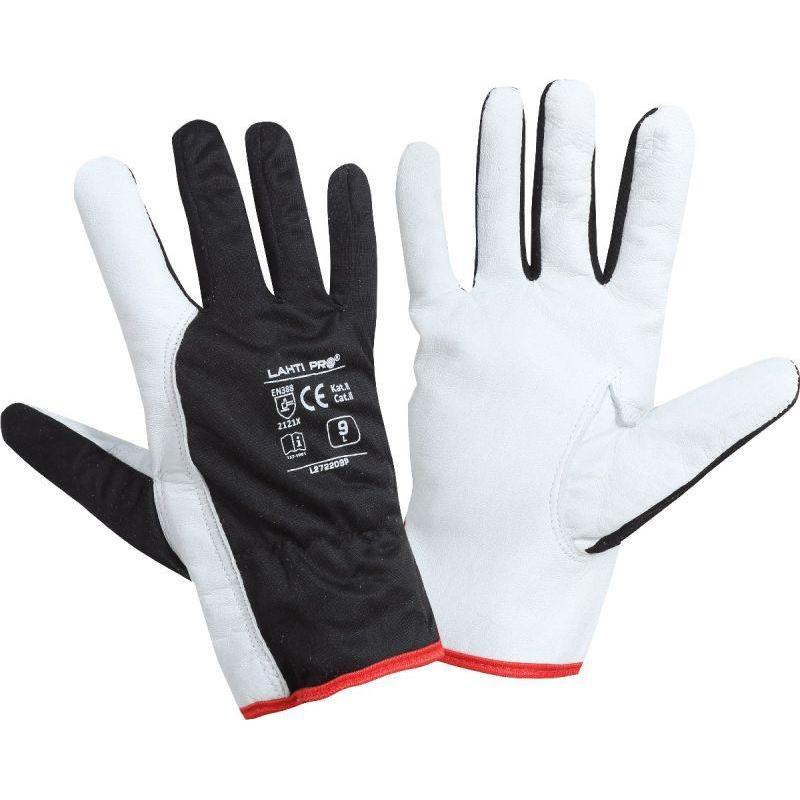 Lahti Pro, Guanti di sicurezza, Guanti di capra. nero l272208p, 12 paia, "8", ce, lahti (8)