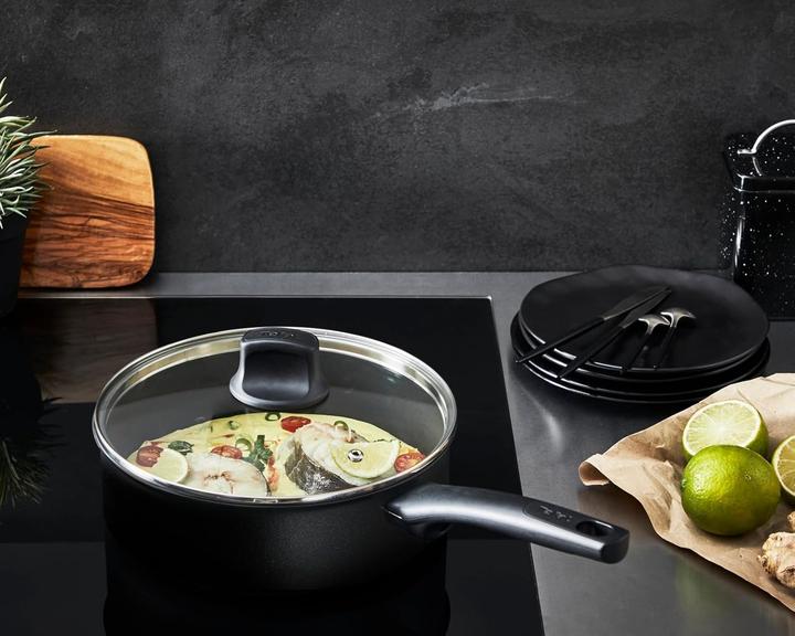 Image du produit Tefal Hard Titanium ON poêle à frire avec couvercle 28cm (28 cm, Cocotte + faitout, Aluminium)
