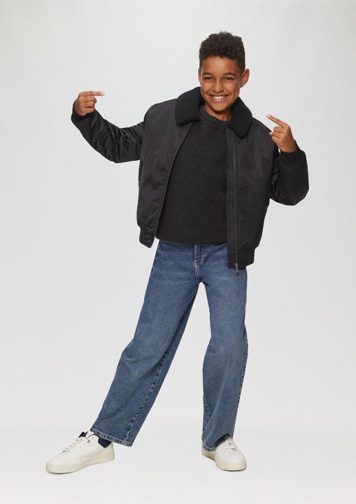 Image du produit s.Oliver Strickpullover Gewaschener Strickpullover mit Logo-Detail (158, 164)