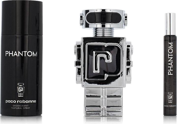 Actual product image Paco Rabanne SET Phantom Men EDT spray 100ml + DEO spray 150ml + EDT 10ml