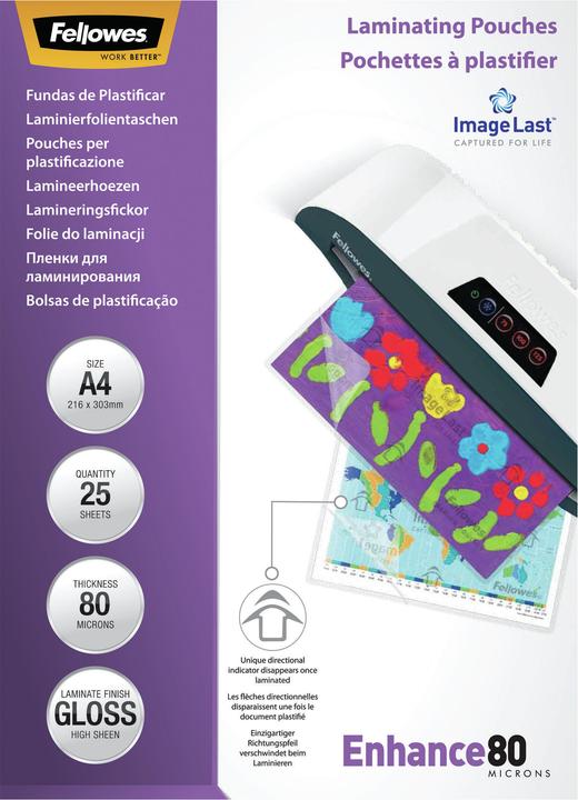 Image du produit Fellowes Améliorer 80 (A4, 25 pcs, 80 µm)