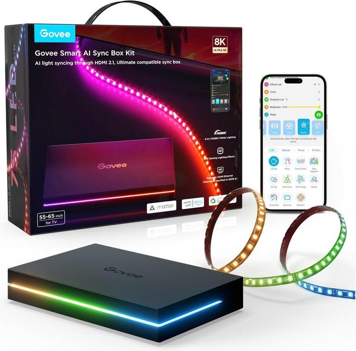 Govee AI Sync Box Kit 55-65 (RGBIC, 27.50 cm, Indoor)