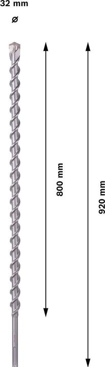Immagine prodotto Bosch Professional Zubehör Punta per pietra naturale PRO SDS max-9, 32 x 800 x 920 mm (32 mm)