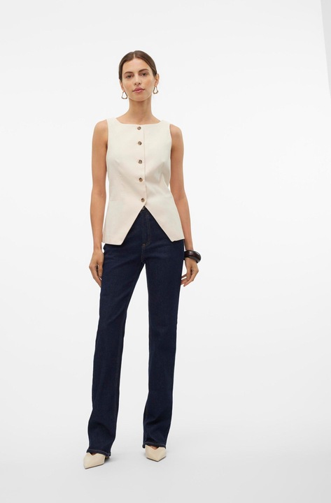 Actual product image Vero Moda VMTESSA Hohe Taille Gerade geschnitten Jeans Weit geschnitten (W28/L32)