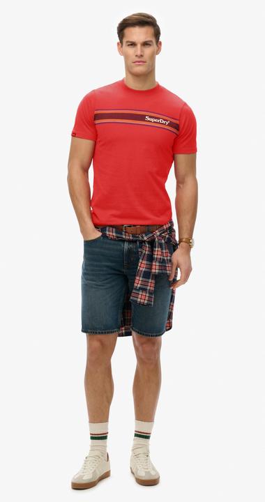 Actual product image Superdry Venue Logo Stripe Relaxed Tee (S)