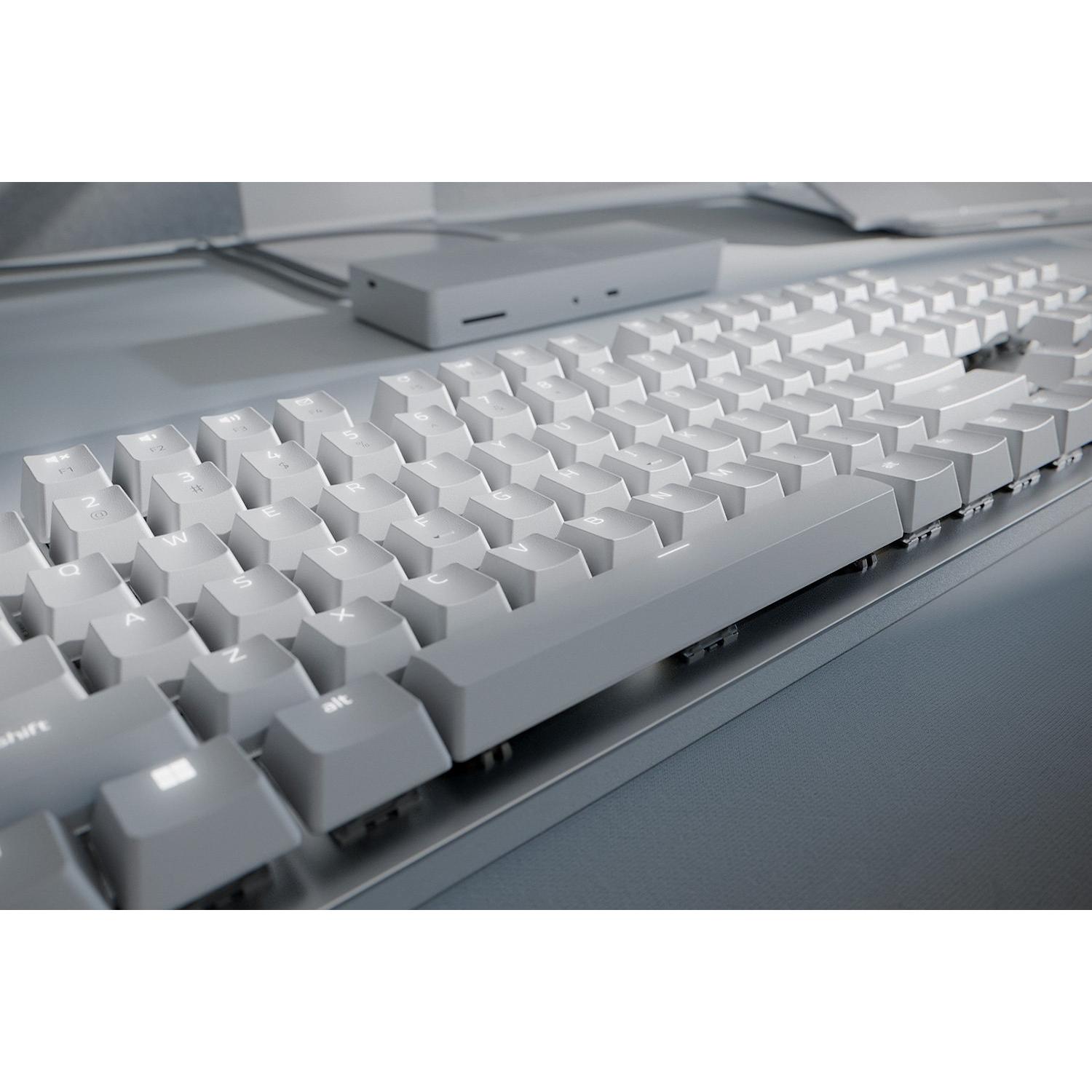 Razer Pro Type Ultra (DE, Kabellos, Kabelgebunden), Tastatur, Weiss