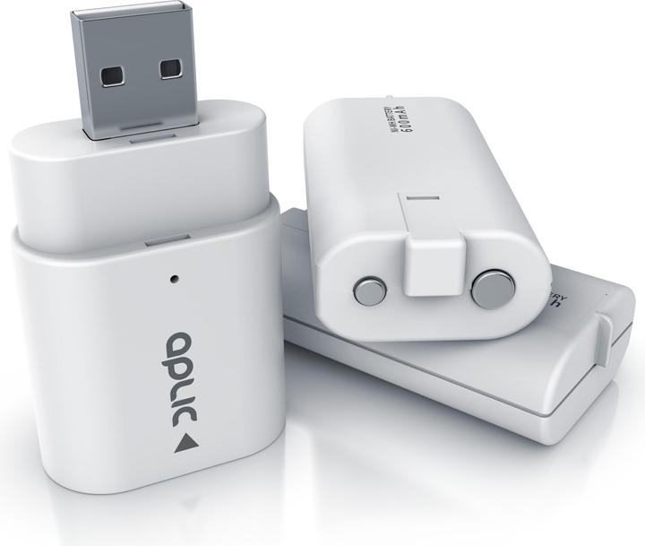 Aplic Ladegerät für Xbox One Controller und Series Gamepad, Akku Ladestation, 2 x Akkus 600 mAh (Xbox Series S, Xbox One S)