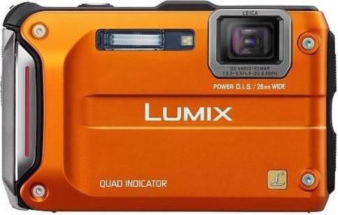 Image du produit Panasonic Lumix FT4, 12MP, zoom 4.6x, étanche, GPS Orange (1/2,3'')